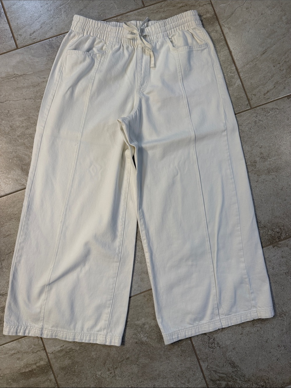 Universal Thread White Wide-Leg Drawstring Pants